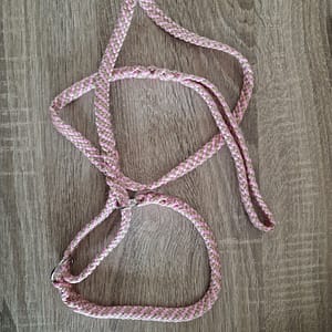 Martingale slip halsband met wandelkoord 1.40 Roze